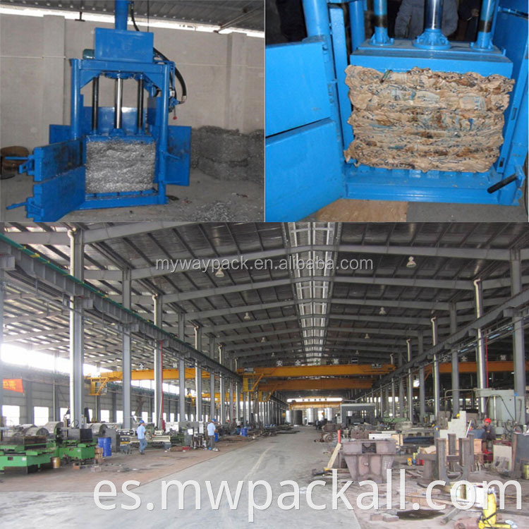 Precio de la máquina empacadora de papel de desecho hidráulico vertical de la fábrica de China